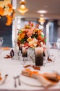 A very nicely decorated wedding table