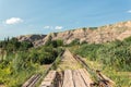 Very old abandoned railroad track Royalty Free Stock Photo