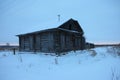 A very old abandoned wooden house