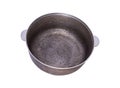 Very old aluminium cauldron Royalty Free Stock Photo