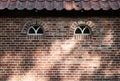 Classic old Dutch farm windows in a semi-circle Royalty Free Stock Photo