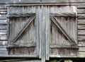 Very old barn doors on old shed Royalty Free Stock Photo