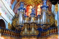 Beautiful golden argon in Lipka church, Poland