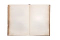 Very old book with Two Blank pages Royalty Free Stock Photo