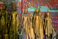 Very old Buddha statues in Wat Xieng Thong in Luang Prabang, Lao Royalty Free Stock Photo