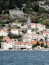 A very old building of the Church of Saint Mark in the small town of Perast on the coast of the Adriatic Sea, Montenegro. Royalty Free Stock Photo