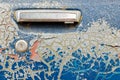 Very old car door Royalty Free Stock Photo