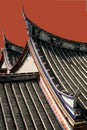 Very old Chinese temple roof Royalty Free Stock Photo