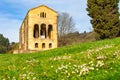 Very old church of Romanesque style in the north of Spain, Santa Maria del Naranco, Asturias. Royalty Free Stock Photo