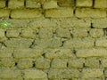 Very old clay brickwork wall background. Cracked brickwork. Royalty Free Stock Photo