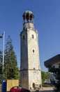 Very old clock tower in Razgrad town Royalty Free Stock Photo