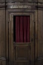 Very old confessional booth