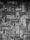 closed portrait of a bamboo matting wall