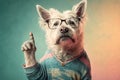 a very old dog giving advice, created with Generative AI technology