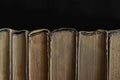 Very old and dusty book side pages background surface Royalty Free Stock Photo