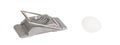 Very old egg cutter isolated Royalty Free Stock Photo