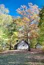 A very old forest ranger`s house in the North Carolina mountains. Royalty Free Stock Photo