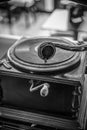 Old Gramophone, in Black and white Royalty Free Stock Photo