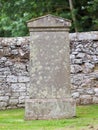 Very old gravestone in the cemetery Royalty Free Stock Photo