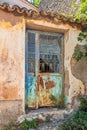Very old grungy iron weathered door. Royalty Free Stock Photo