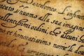 Old handwritten text from 16th century Royalty Free Stock Photo