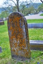 Very old headstone in a cemetery