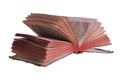 Very old historic book with fanned pages Royalty Free Stock Photo