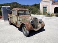 Very old immobile car, Rhodes, Greece