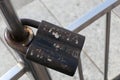 A very old iron lock from Soviet times.