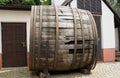 Very old large wine barrel