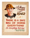 Very old mining safety sign