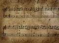 Very old music sheet Royalty Free Stock Photo