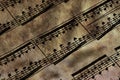 Very old music sheet Royalty Free Stock Photo