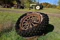 Rotten old tractor tire