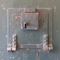 Very old prison door Royalty Free Stock Photo