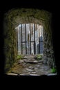 very old prison window Royalty Free Stock Photo