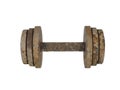 Very old rusty dumbbell, isolated on white background. Royalty Free Stock Photo
