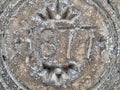 Very Old Sandstone Emblem With 1877 Inscription