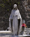 Ancient Statue of a Religious Woman Royalty Free Stock Photo