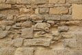 Very old stone wall texture, Carcassonne, France Royalty Free Stock Photo