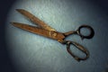 Very old tailor's scissors Royalty Free Stock Photo