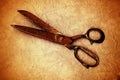 Very old tailor's scissors Royalty Free Stock Photo