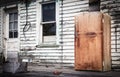 Very old totally rusted fridge standing outside. Royalty Free Stock Photo