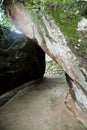 very old tunnel through mountain rock Royalty Free Stock Photo