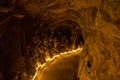 Very old tunnel through mountain rock Royalty Free Stock Photo