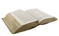 Very old vintage bible open for reading Royalty Free Stock Photo