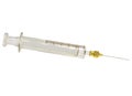 old Medical glass syringe with stainless steel needle Royalty Free Stock Photo