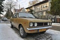 Very old vintage popular veteran sedan small family car Hillman Avenger 1500 Sunbeam parked