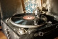 Very old vinyl player Royalty Free Stock Photo