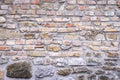 A very old weathered stone brick wall Royalty Free Stock Photo